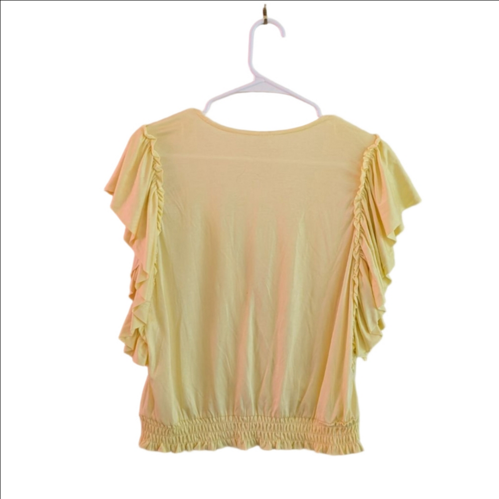 Women's Anthropologie Yellow Blouse Size L - Picture 3 of 5
